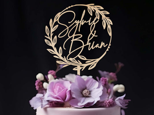In The Details Design Engagement Cake Topper. Personalised Acrylic Engagement  Cake Topper bold style – In the details design