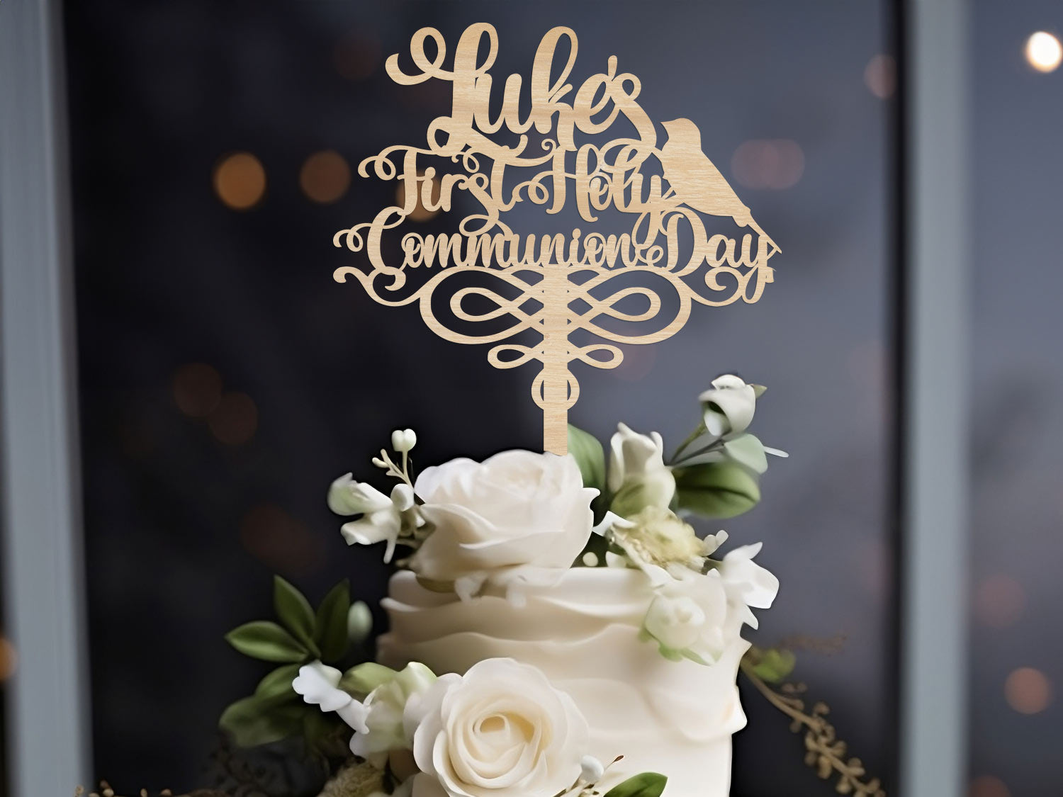 Holy Communion Day Cake Topper