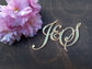Initials Acrylic Front Cake Topper Style1