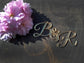 Initials Acrylic Front Cake Topper Style2