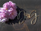 Initials Acrylic Front Cake Topper Style4
