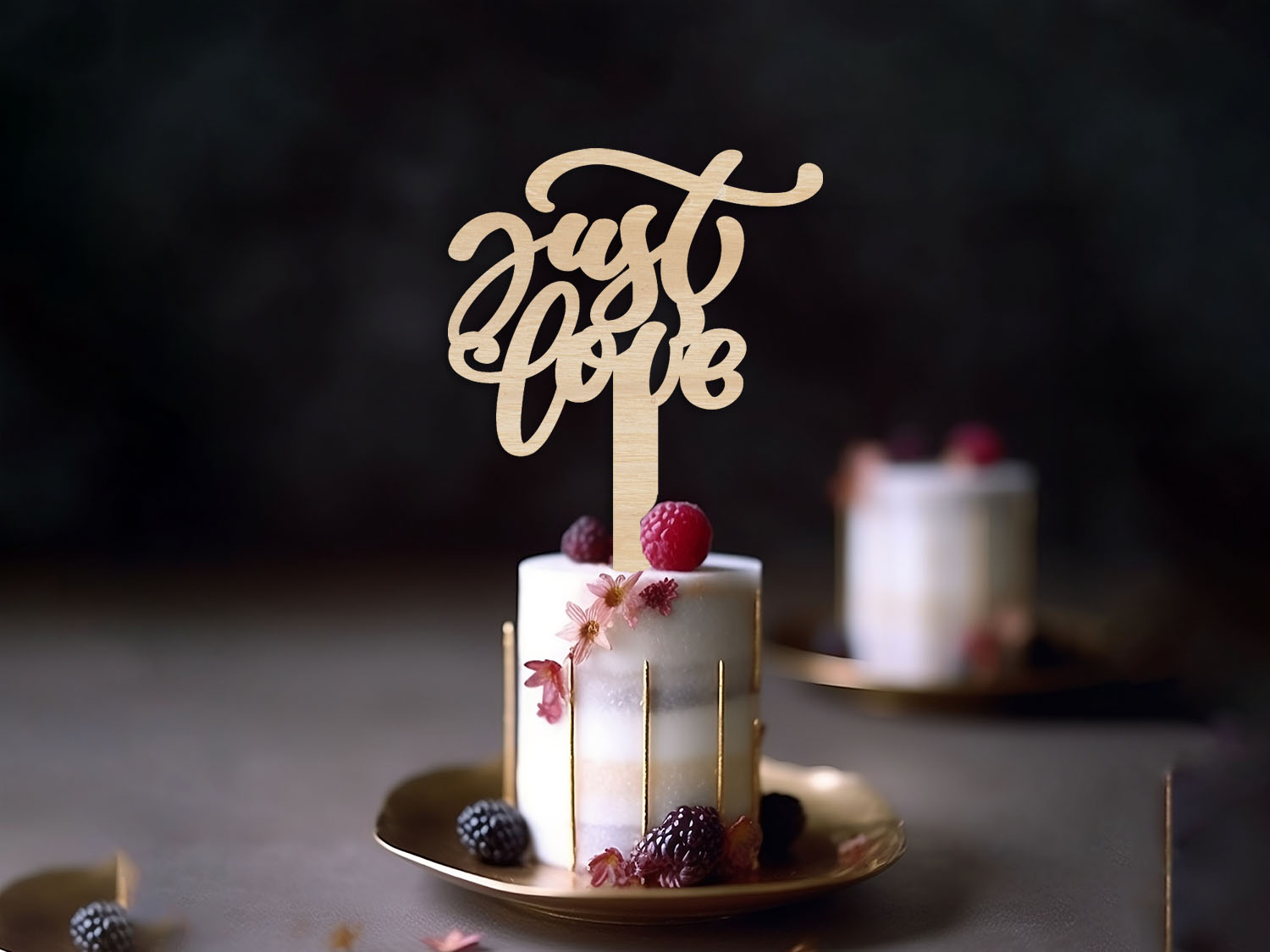 Just Love Mini Wedding Cake Topper