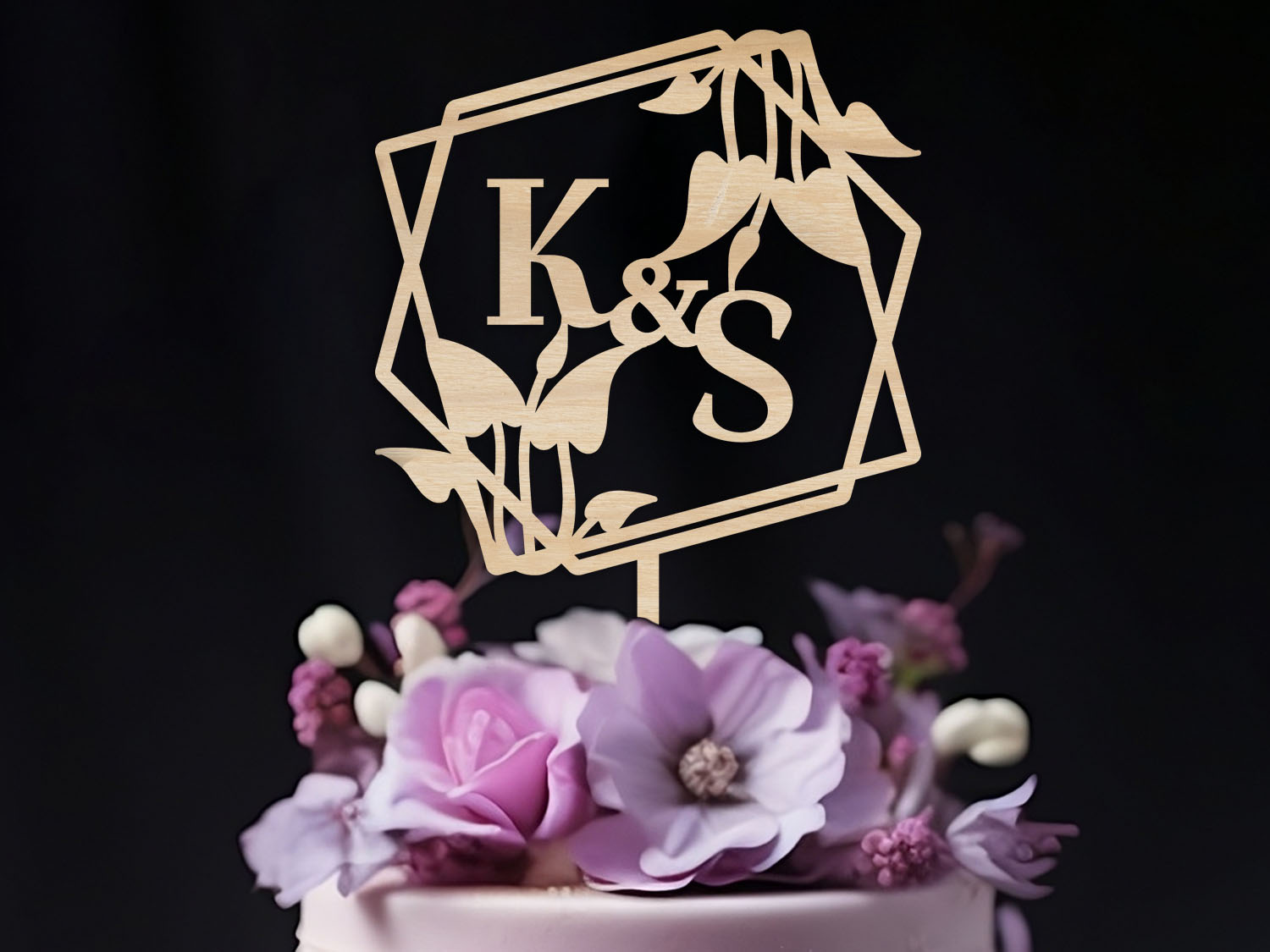 Custom Initials Wedding Cake Topper