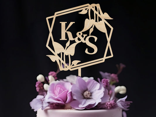 Custom Initials Wedding Cake Topper