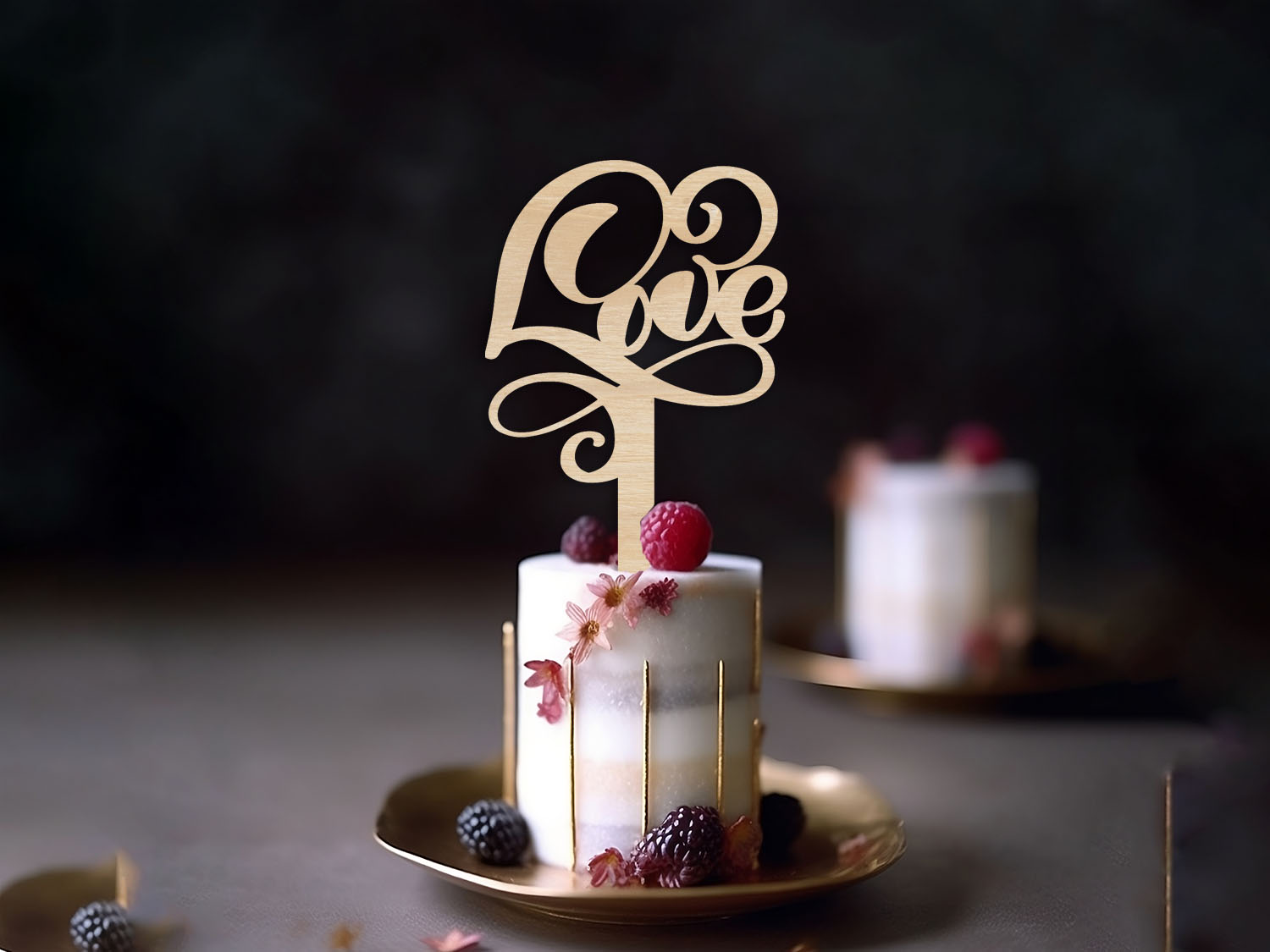 Love Mini Wedding Cake Topper
