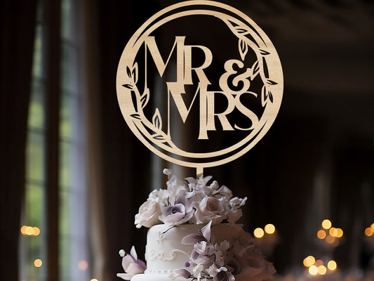 Mr and Mrs Wedding Cake Topper Ireland