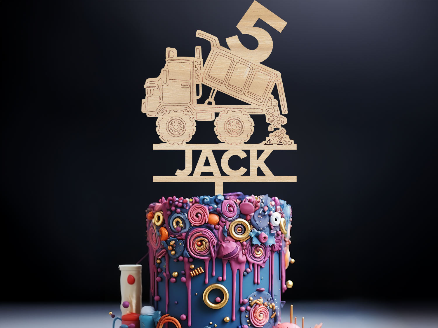 Personalised Birthday Cake Topper Builder Set