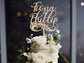 Wedding Cake Topper with Feather Infinity  Symbol
