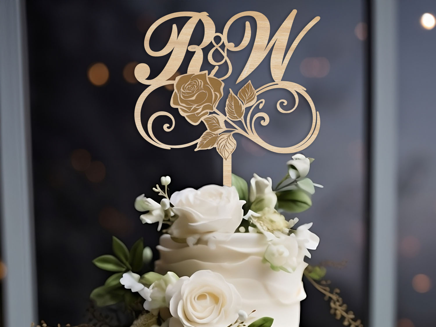 Wedding Cake Topper with Infinity Symbol