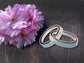 Wedding Rings Acrylic Front Cake Topper
