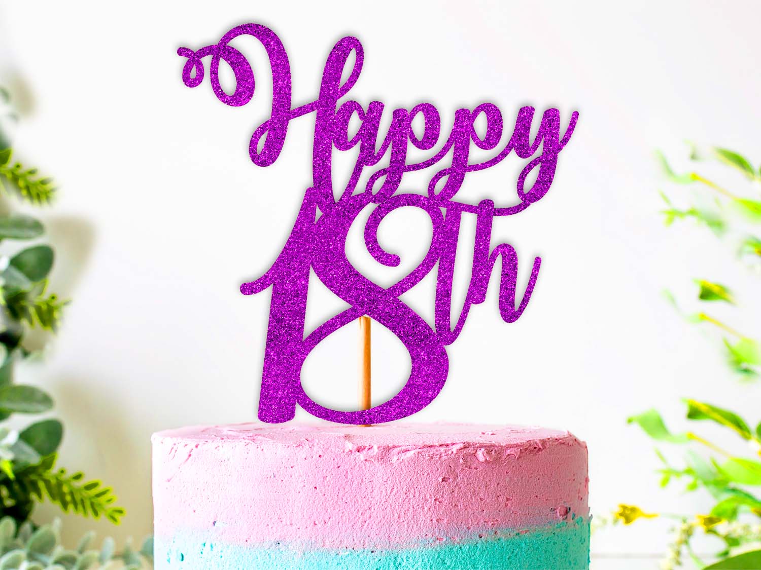 Happy Age Cake Topper Happy 18 