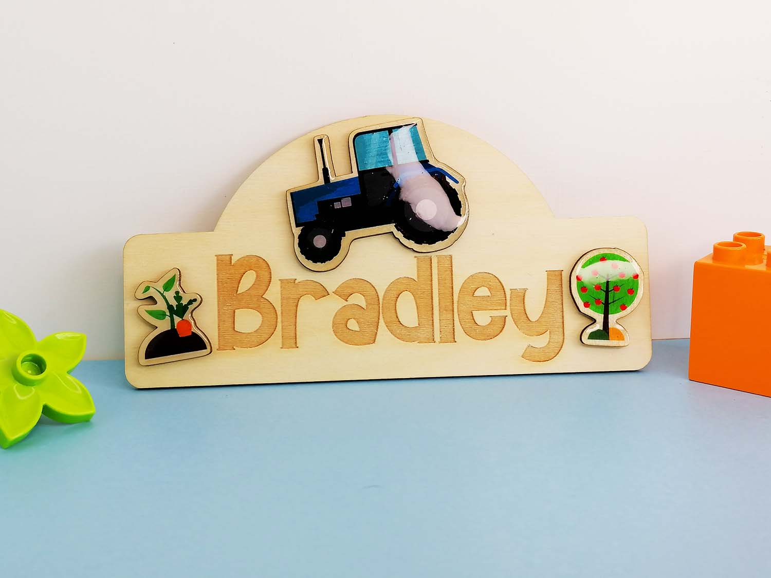 Personalised Farmer Themed Child Bedroom Sign 