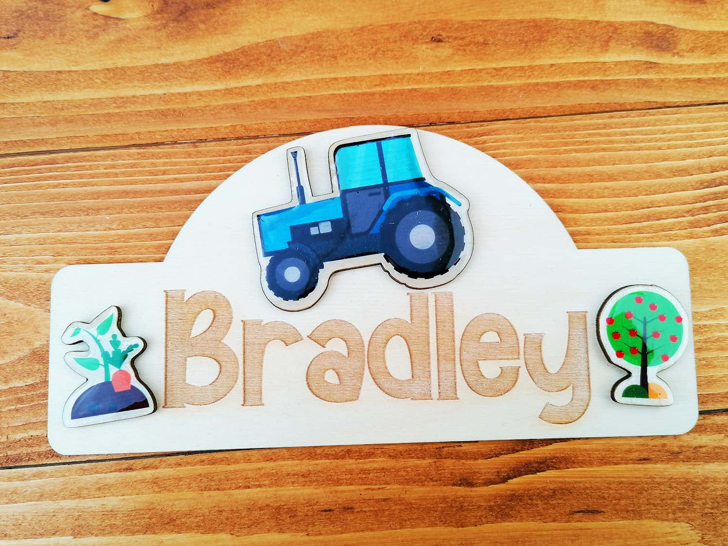 Tractor Child Bedroom Sign 