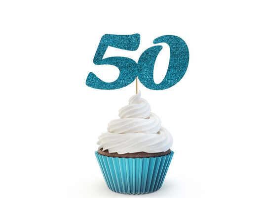 Personalised Age Number Cupcake Topper. 50th Birthday Topper Ireland