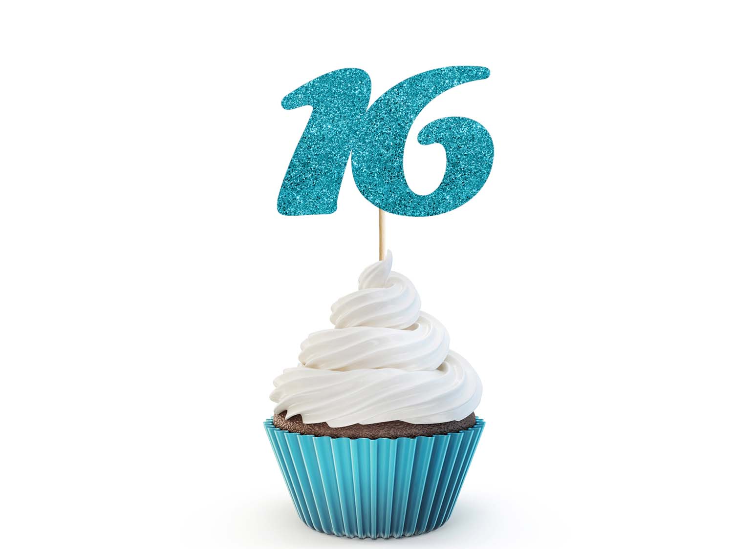 Personalised Age Number Cupcake Topper. 16th Birthday Topper Ireland