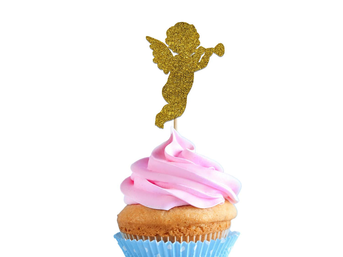 Gold Angel Cupcake Topper Ireland