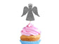 Silver Sparkly Angel Cupcake Topper Ireland
