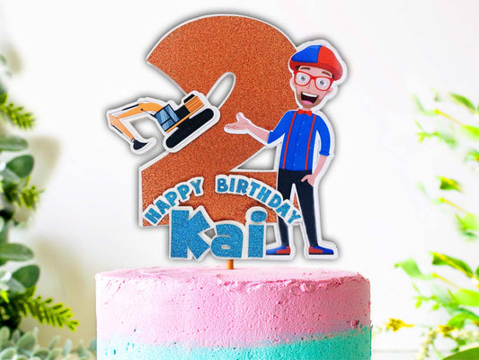 Blippi 3D Birthday Cake Topper