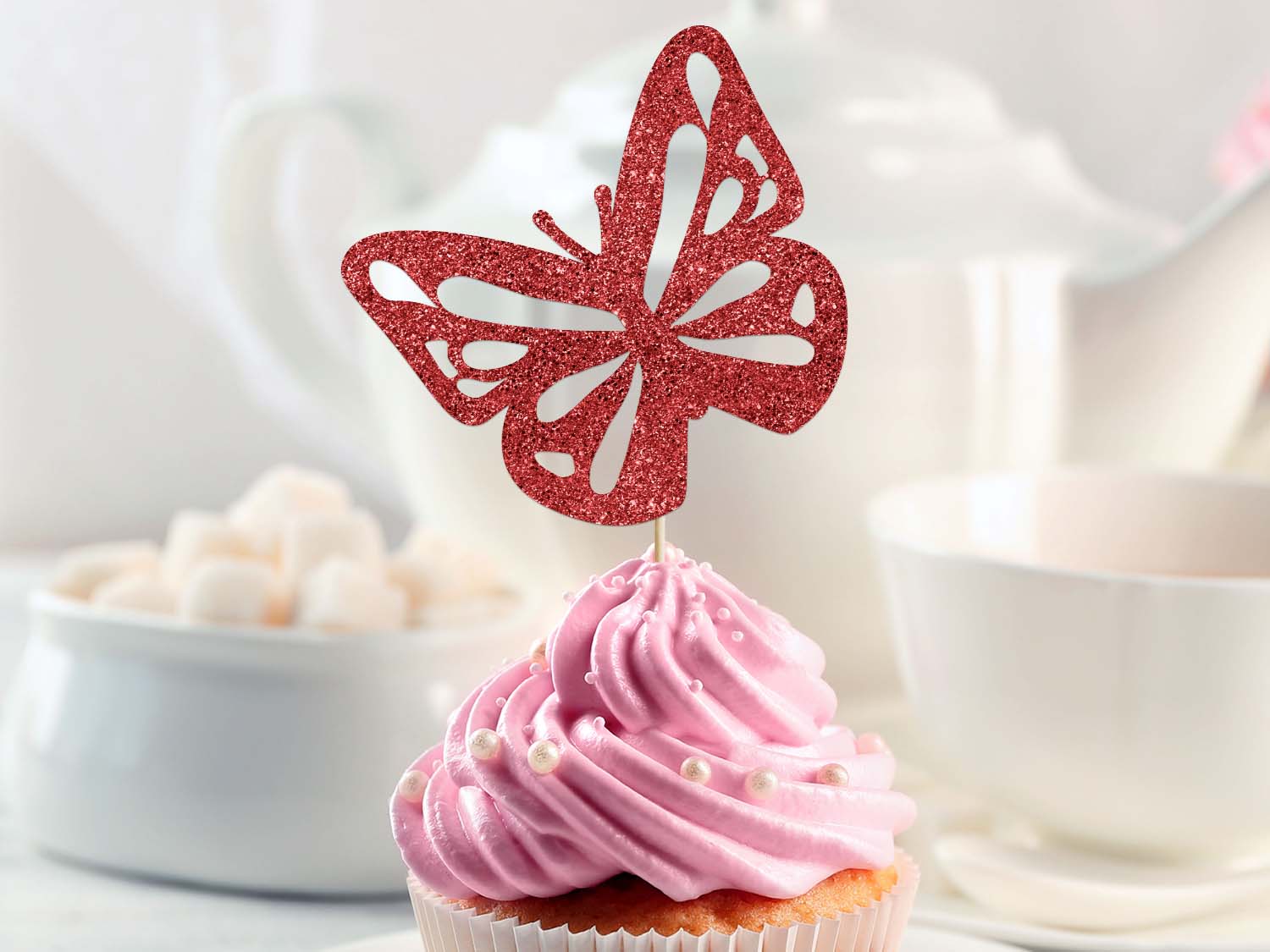 Buutterfly Topper Butterfly Cupcake Toppers - ver4. 12 pieces. Party Decoration ...