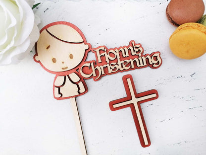 Christening Personalised Cake Topper for Boy Ireland Dublin