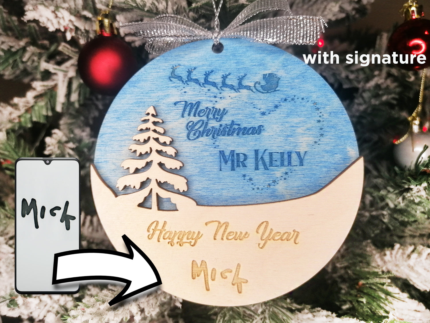 Christmas Gift for Teacher with your child signature