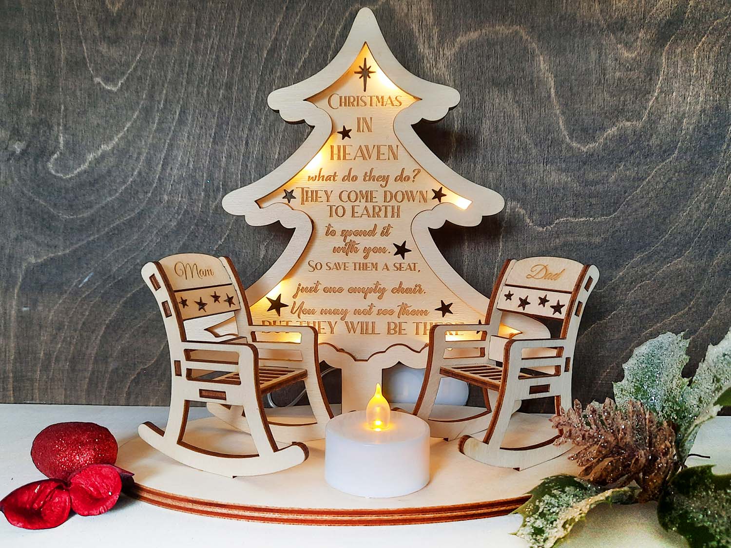 Personalised Christmas Memorial Remembrance Decoration