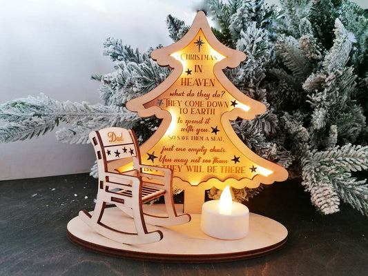 Christmas in Heaven Lights Candle Memorial Decoration Ireland