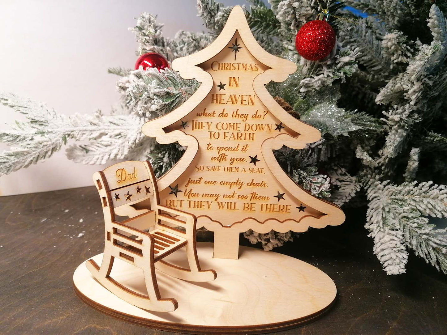Christmas in Heaven Lights Personalised Memorial Decoration