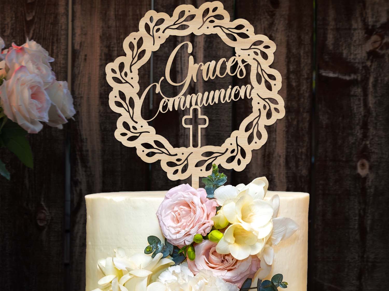Communion Custom Name Cake Topper Ireland