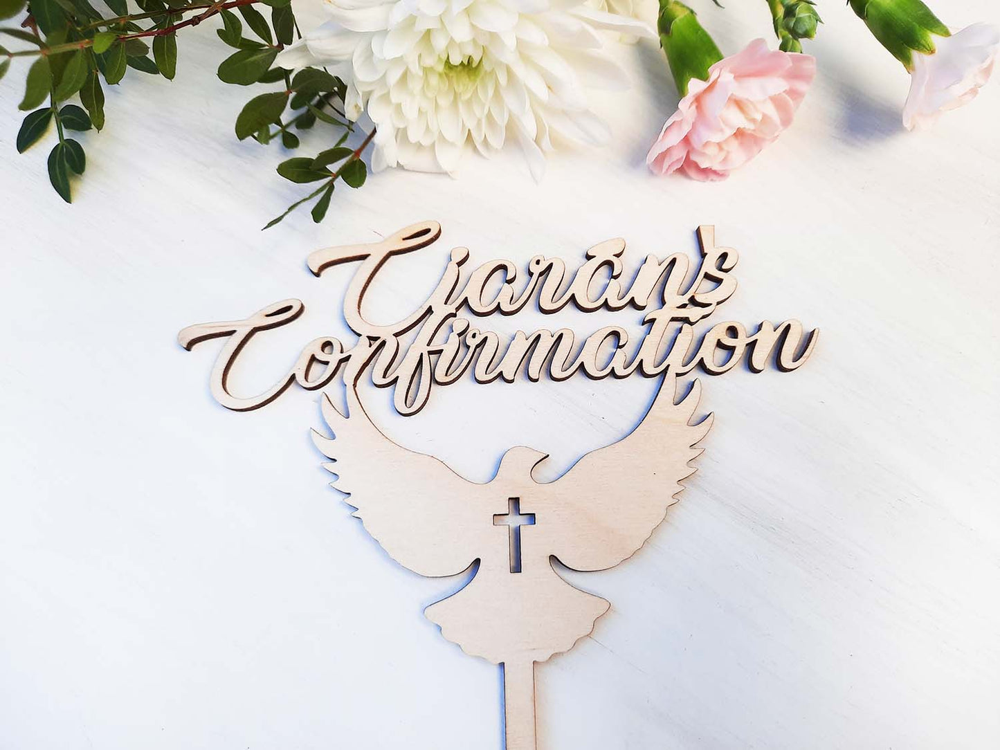 Confirmation Wooden Cake Topper