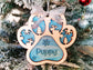 Personalised Dog Paw Christmas Decoration