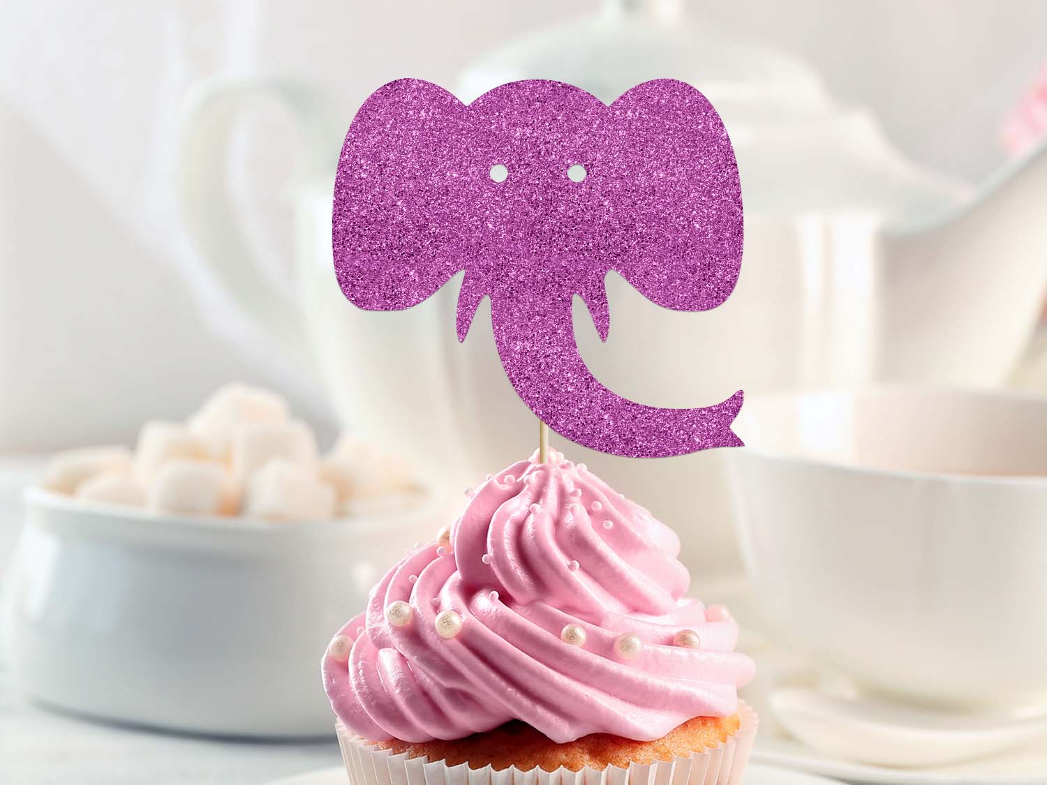 Baby Elephant Cupcake Topper Ireland