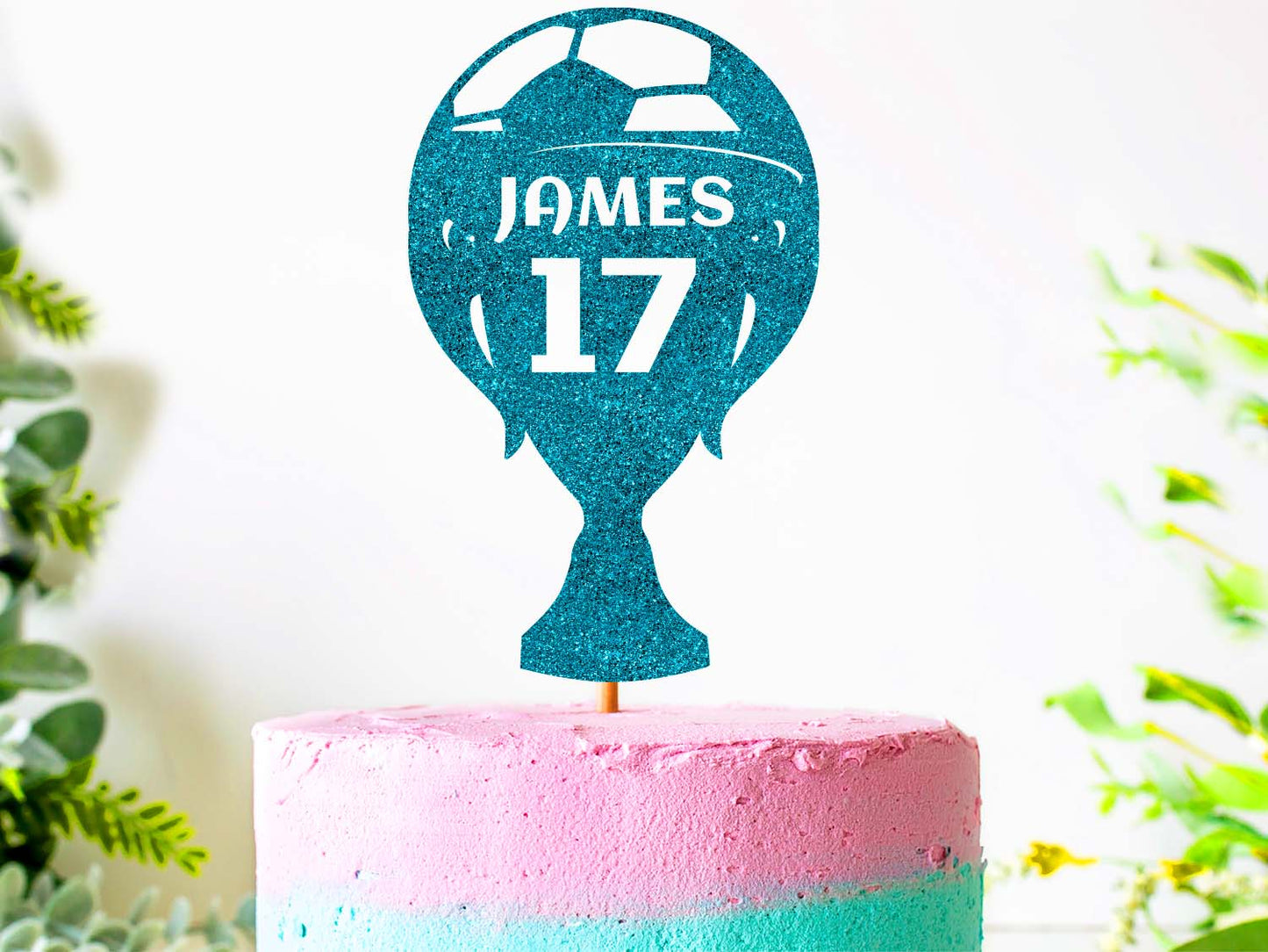 Football Trophy Birthday Cake Topper Ireland