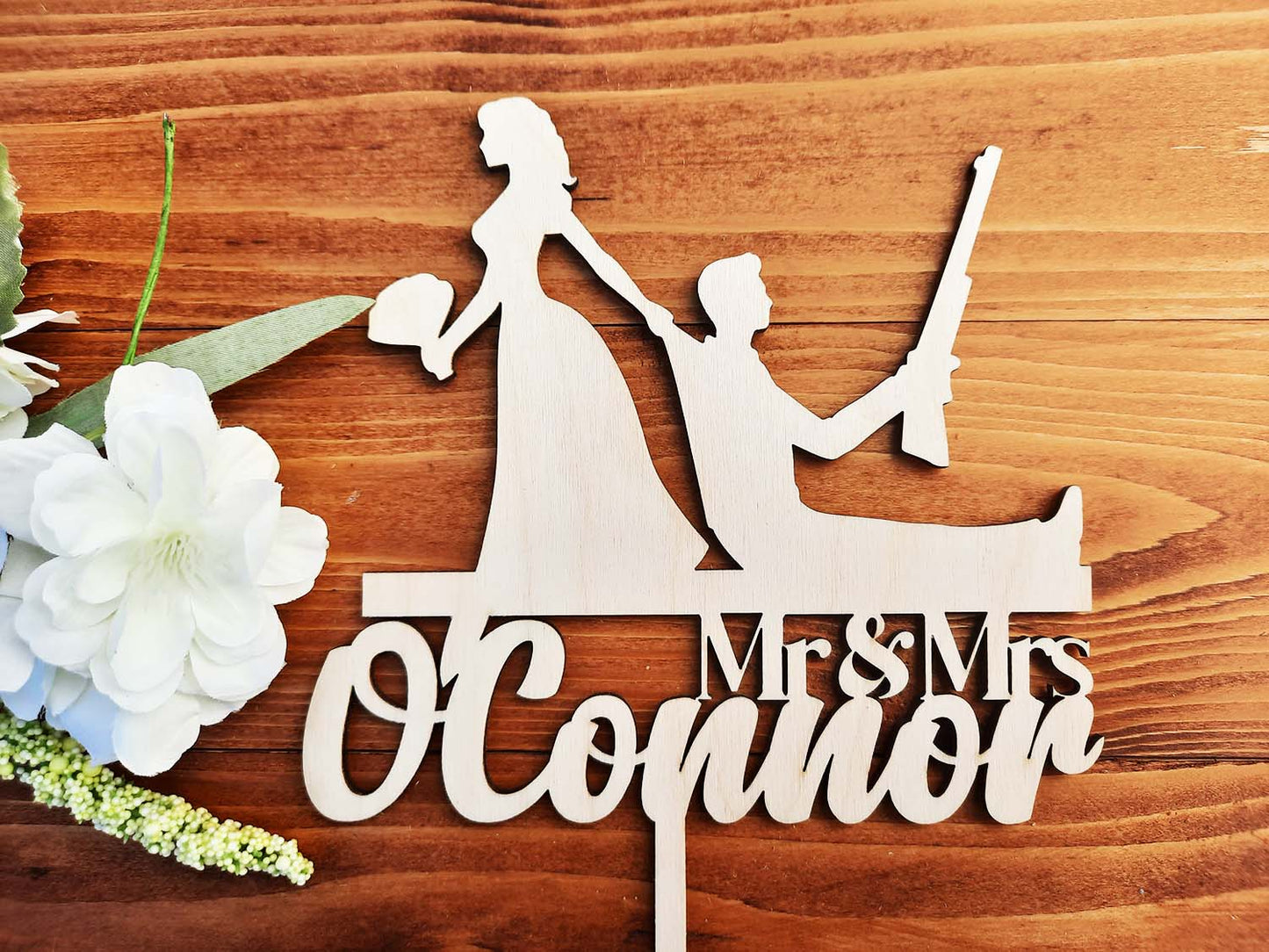 Hunting silhouette custom wedding Cake Topper Ireland
