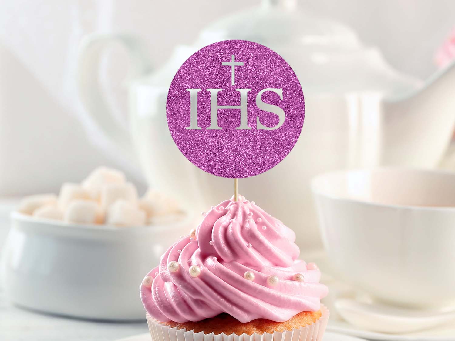 IHS Cupcake Topper
