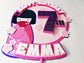 Kawaii Girl - 3D Glitter Craft Card Birthday Cake Topper - PG Factory