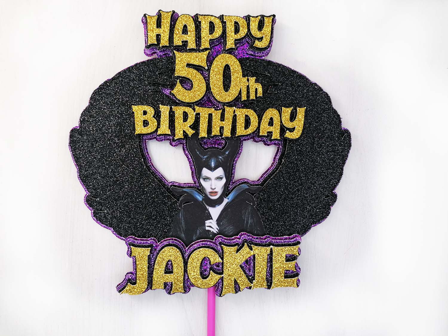 Maleficent 3D cake sign - made in Ireland
