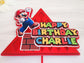 Mario Bros - Glitter Craft Card Birthday Cake Topper - PG Factory