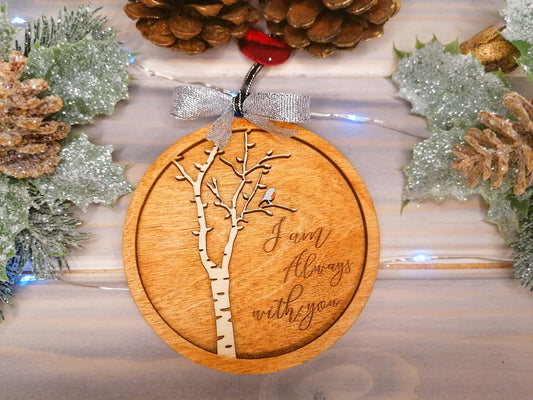 Robin appear I am Always with you Christmas Ornament