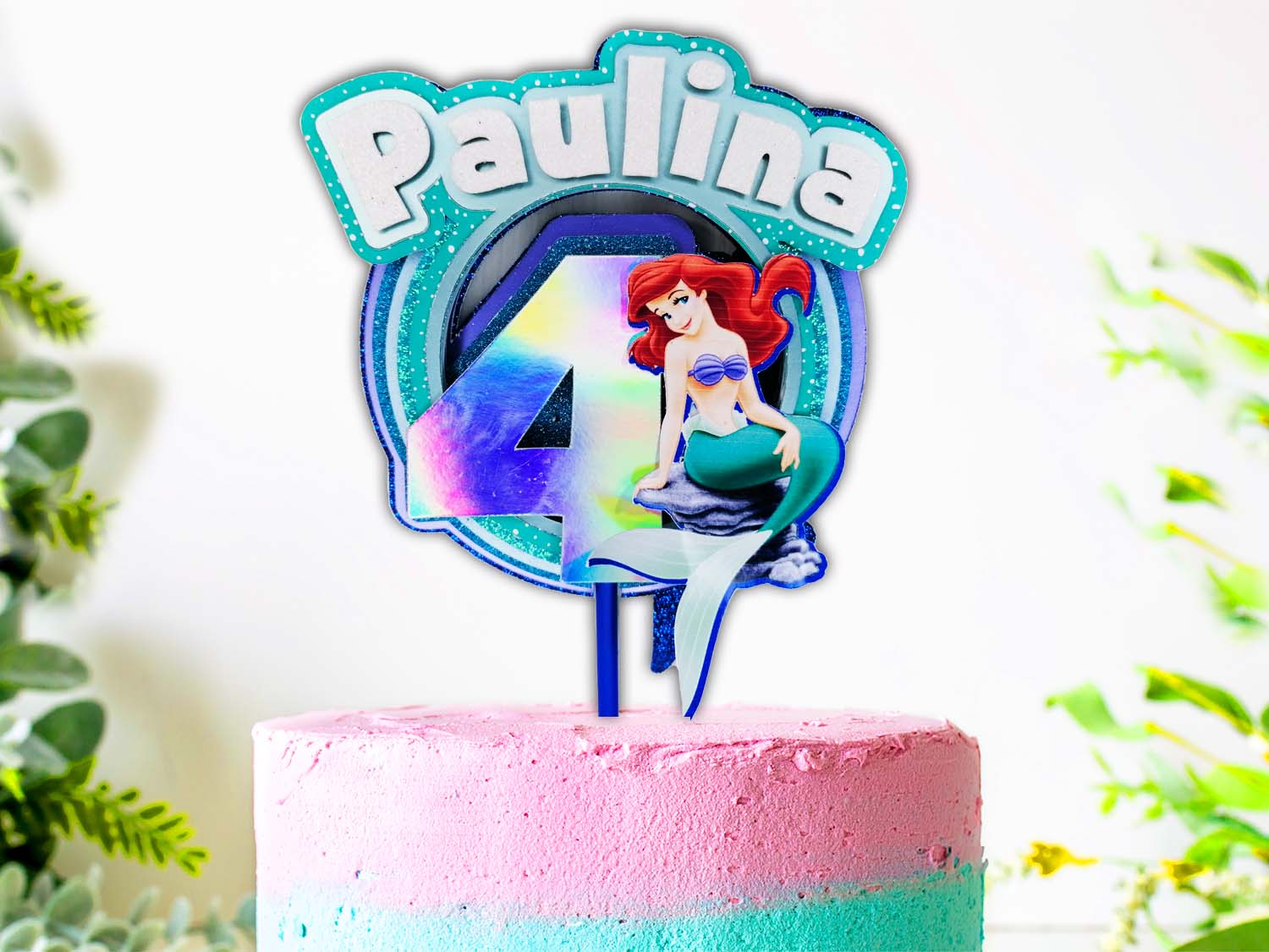 Ariel little mermaid - cake topper - made in Ireland