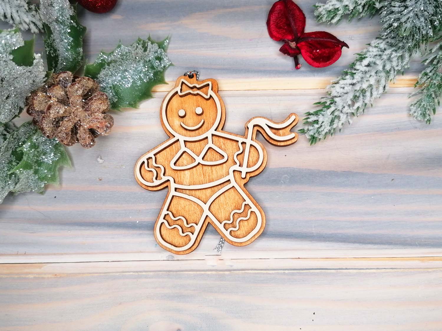 Women Naughty Funny Gingerbread Christmas Decoration
