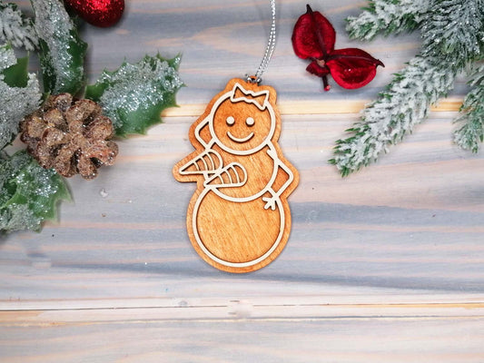 SnowWomen Naughty Funny Gingerbread Christmas Decoration
