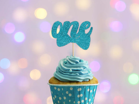 One Cupcake Topper. 12 pieces. First Birthday Party Decoration Ireland