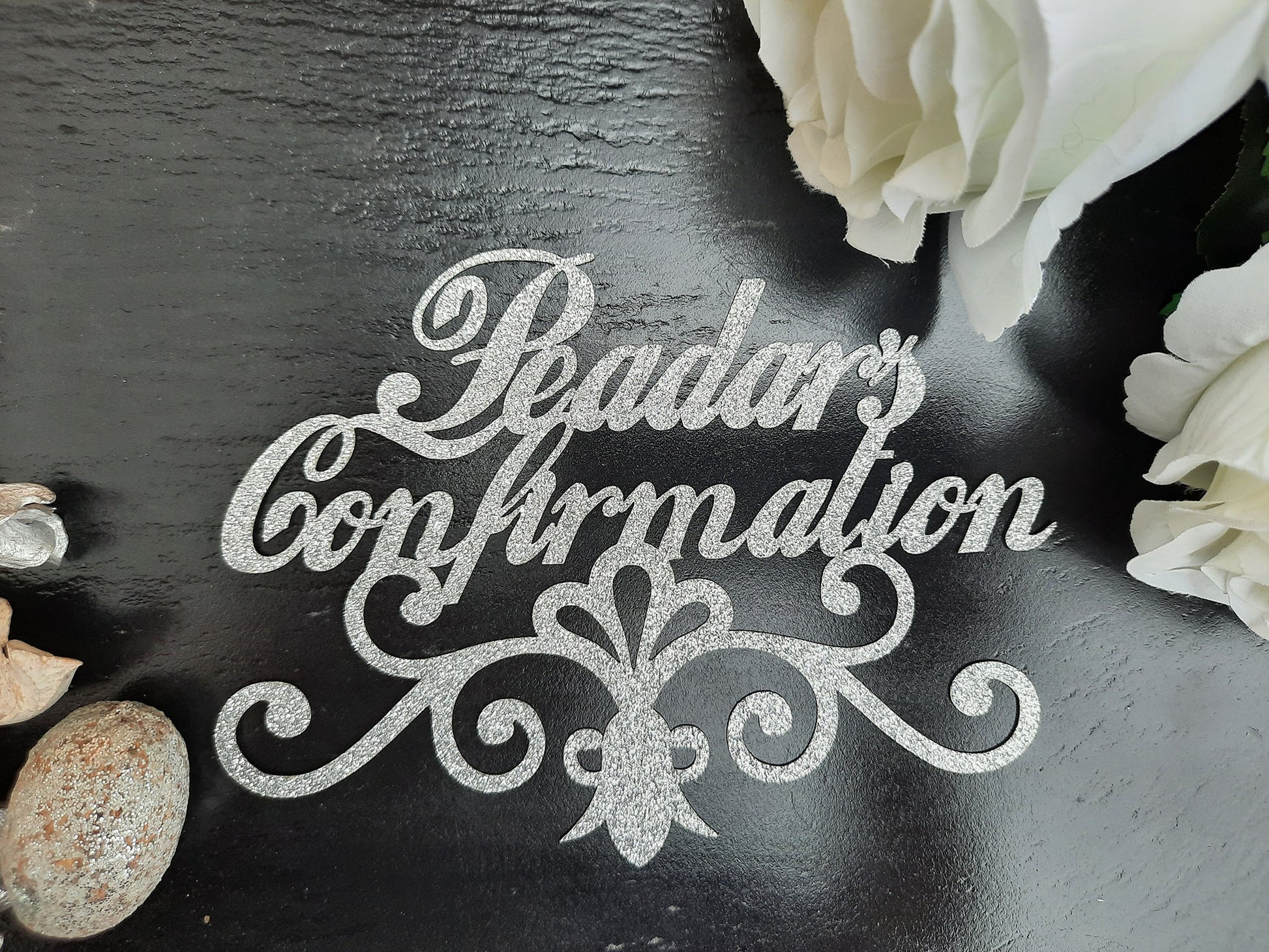 Personalised Confirmation Glitter Cake Topper - PG Factory