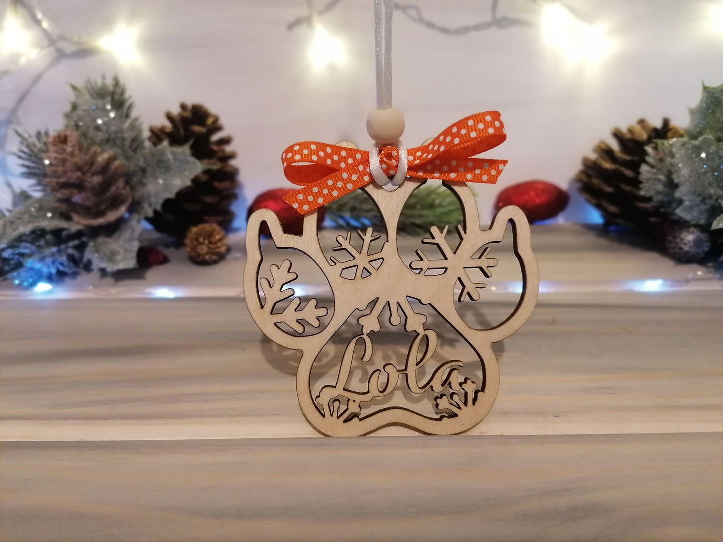 Personalised Cat Paw Christmas Decoration - PG Factory