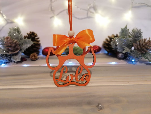 Personalised Cat Paw Christmas Decoration (ver2) - PG Factory