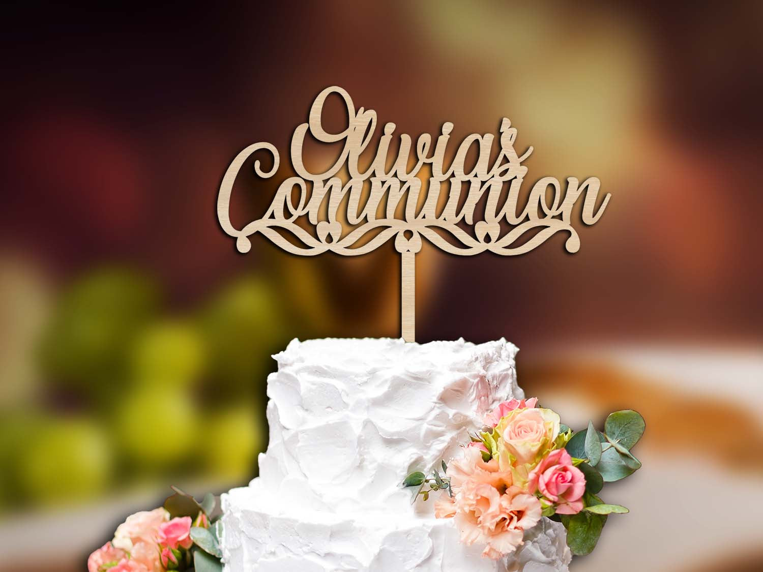 Communion Cake Topper Sign Personalised Ireland