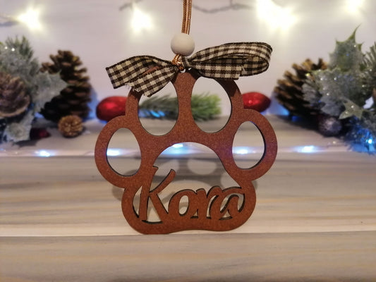 Personalised Dog Paw Christmas Decoration (ver2) - PG Factory