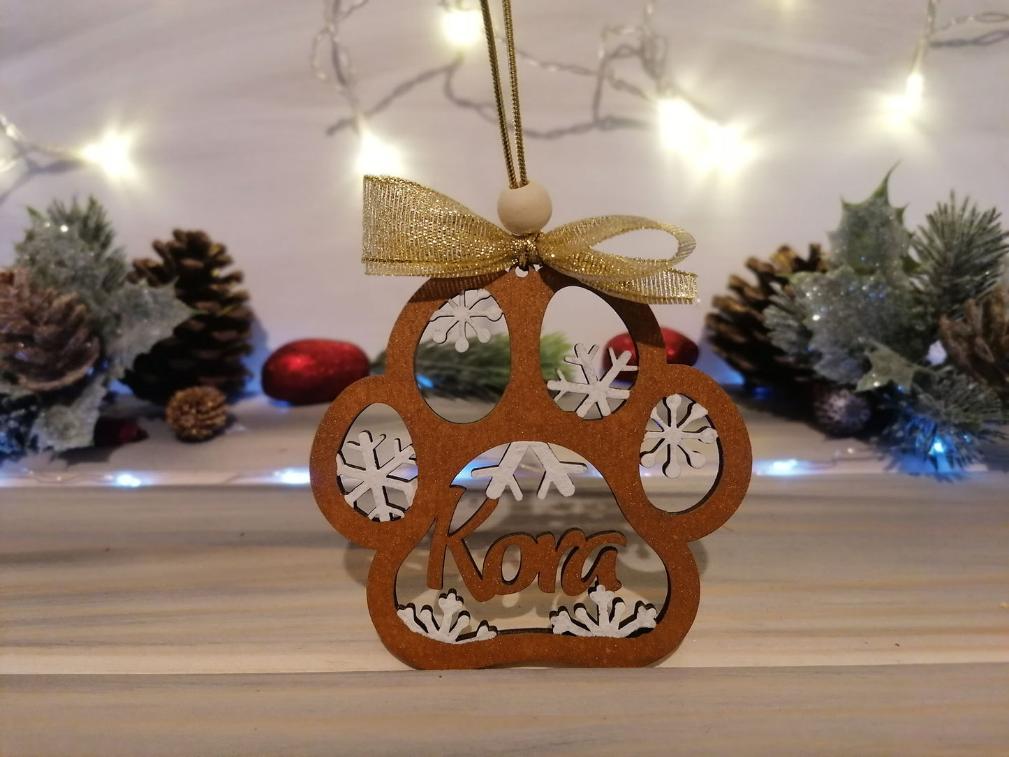 Personalised Dog Paw Christmas Decoration - PG Factory