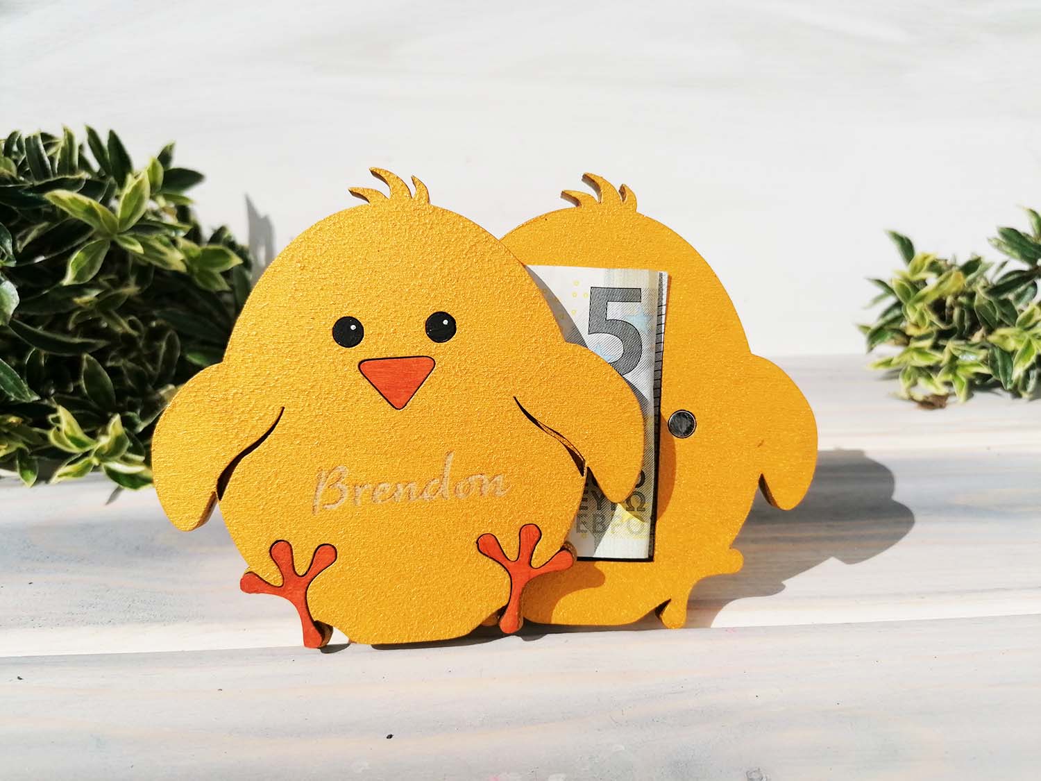 Personalized Easter Chick Money Holder